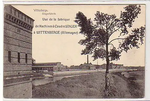 35039 Ak Wittenberge Singerfabrik um 1900