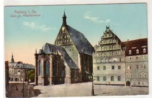 35030 Feldpost Ak Freiberg Dom avec Albertmuseum 1915