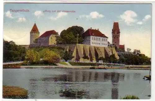 35019 Ak Tangermünde Burg von der Wasserseite 1915