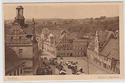 35000 Ak Colditz Markt und Rathaus um 1930