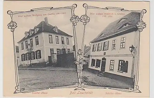 34953 Ak Bad Lauchstadt Goethe et Schiller Haus 1900
