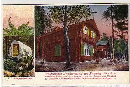 34950 Ak Waldschänke "Dreiherrnstein" am Rennstieg 1910