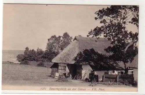 34909 Ak Bauerngehöft an der Ostsee um 1910