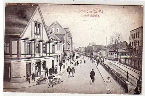 34872 Ak Schmölln Bahnhofstrasse Klempnerei 1908