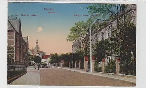 34844 Ak Eisleben Postamt und Gymnasium 1918