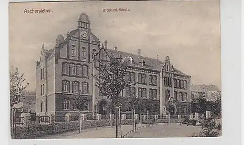 34839 Feldpost Ak Aschersleben Stephani Schule 1915