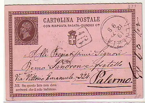 34835 Ganzsache Italien Stempel Venezia 1898