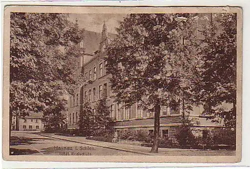 34825 Ak Haynau en Silésie. Realschule vers 1930