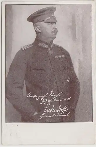 34816 Ak Generalleutnant von Ludendorff 1. Weltkrieg 1916