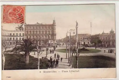 34793 Ak Monteviedeo Uruguay Plaza Libertad um 1907