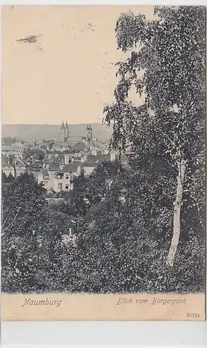 34777 Ak Naumburg Blick vom Bürgerpark 1908