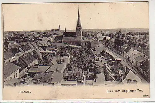 34773 Ak Stendal Blick vom Ünglinger Tor um 1900