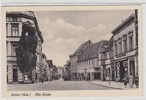 34761 Ak Zerbst (Anhalt) alte Brücke um 1940