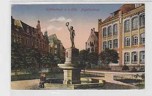 34727 Ak Wittenberge, monument à l'Elbe Yahendenmäl 1924