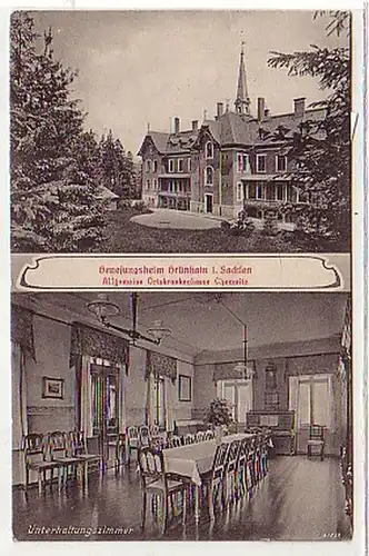 34725 Ak Genesungsheim AOK Grünhain in Sachsen 1919