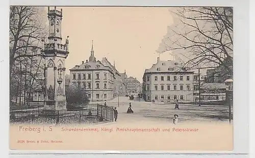 34716 Ak Freiberg in Sachsen Schwedendenkmal um 1910