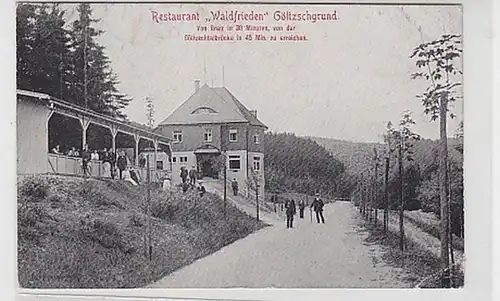 34702 Ak Restaurant "Waldfrieden" Göltzschgrund 1917