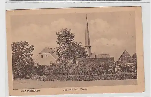 34693 Ak Grossbothen Pfarrhof mit Kirche 1925