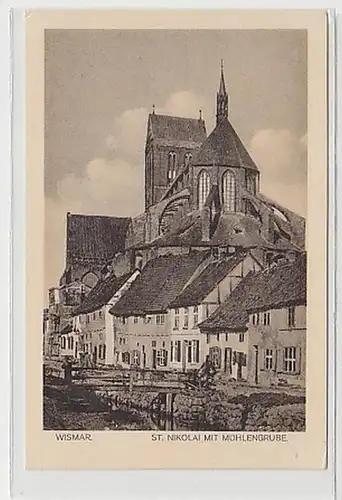 34668 Ak Wismar St. Nikolai avec mine de moulins vers 1930