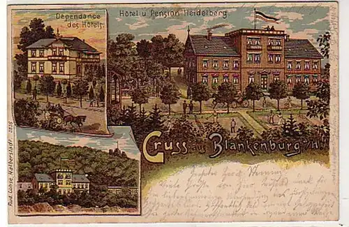 34642 Ak Lithographie Gruss aus Blankenburg a.H. 1901