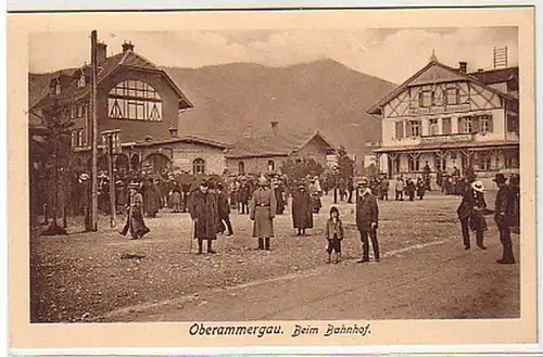 34637 Ak Oberammergau beim Bahnhof um 1915