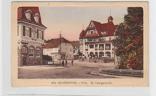 34628 Ak Bad Georgenthal en Thuringe. St. Georgenplatz 1919