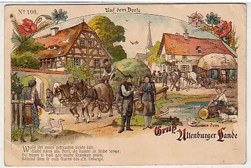 34626 Ak Lithographie Gruß aus dem Altenburger Lande