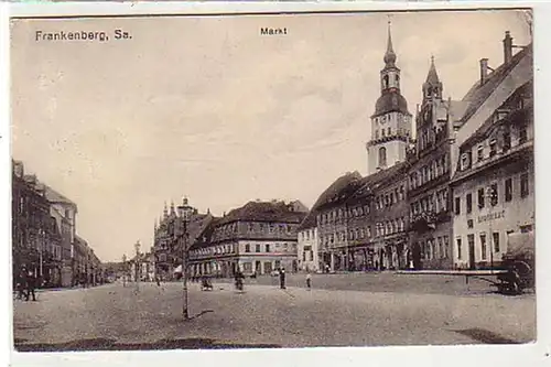 34618 Feldpost Ak Frankenberg in Sachsen Markt 1915