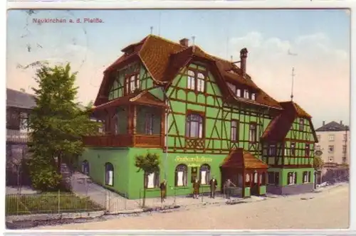 34602 Ak Neukirchen à l'auberge Pleisse 1929