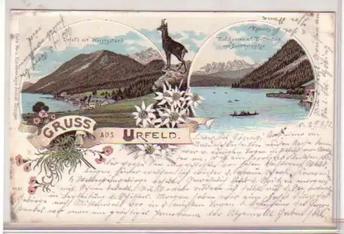 34542 Ak Lithographie Gruss d'Urfeld 1897