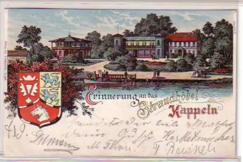 34540 Ak Lithographie Strandhotel Kappeln 1900