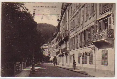 34515 Ak Karlsbad en Bohême Lutherstraße vers 1925