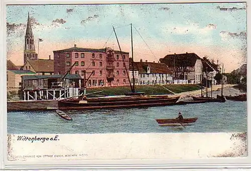 34463 Ak Wittenberge an der Elbe Hafen 1910