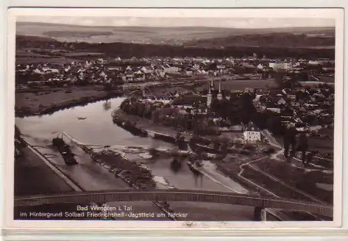 34461 Ak Bad Clin d'œil dans la vallée de Jagstfeld au Neckar 1941