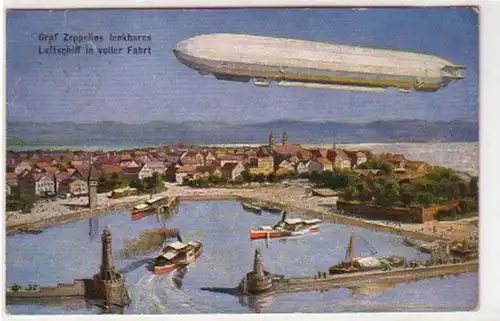 34433 Ak Graf Zeppelins Luftschiff über Bodensee 1908