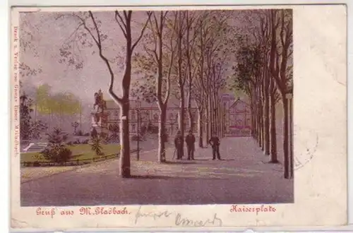 34415 Ak Salutation de moines Gladbach Kaiserplatz 1903