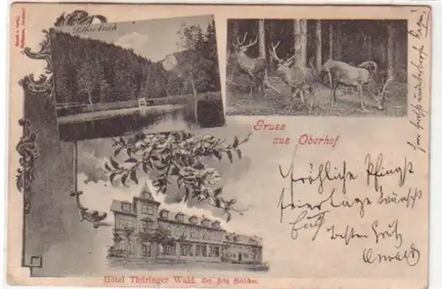 34403 Mehrbild Ak Gruß aus Oberhof Hotel 1902