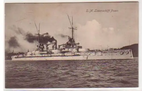 34390 Ak navire de guerre S.M. navire-ligne "Posen" 1910
