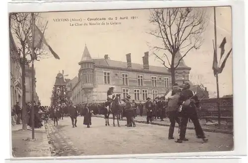 34377 Ak Vervins (Aisne) Cavalcade du 2. April 1911