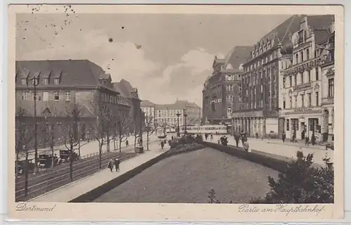34370 Ak Dortmund Partie am Hauptbahnhof um 1925