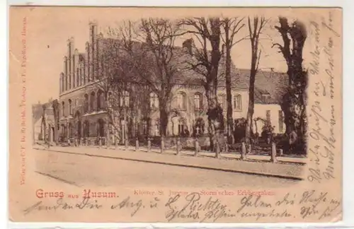 34314 Ak Gruß aus Husum Kloster St. Jürgen um 1910