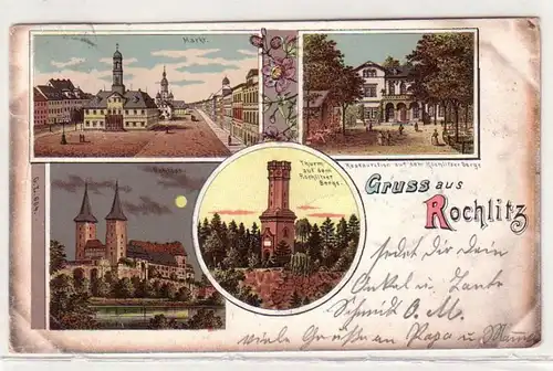 34313 Ak Lithographie Gruss aus Rochlitz 1901