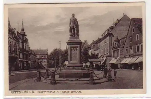 34303 Ak Offenburg i.B. rue principale avec monument Drake