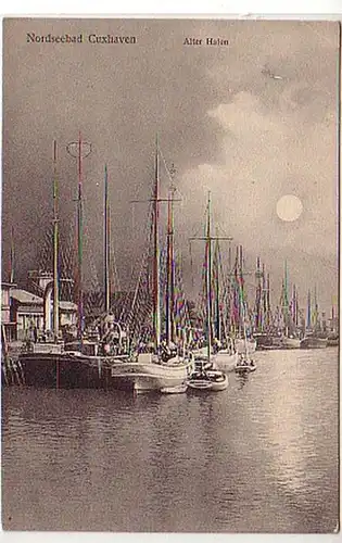 34293 Ak Nordseebad Cuxhaven alter Hafen um 1910