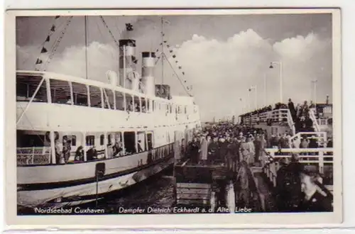 34266 Ak Mer du Nordbad Cuxhaven vapeur D. Eckhardt vers 1920