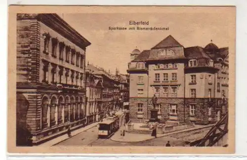34239 Ak Elberfeld Caisse d'épargne avec monument bismarck vers 1930