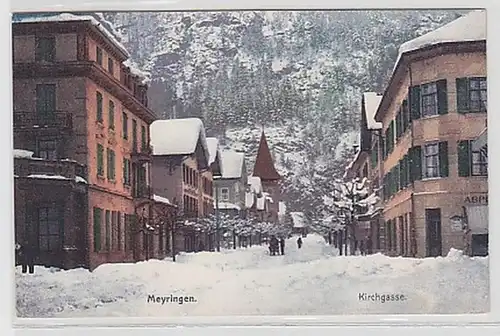 34218 Ak Meyringen Kirchgasse in Winter um 1910