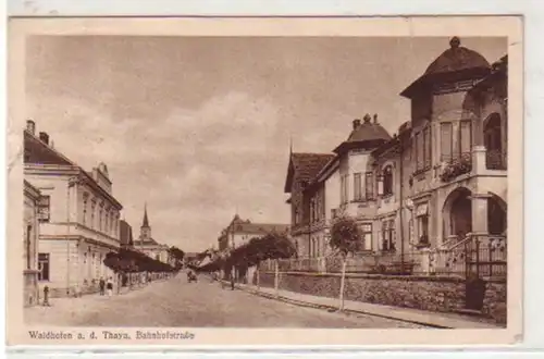 34212 Ak Waidhofen a.d. Thaya Bahnhofstraße um 1930