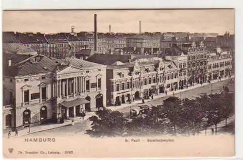 34202 Ak Hamburg St. Pauli Spielbudenplatz um 1900