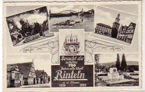 34200 Mehrbild-Ak 700jährige Stadt Rinteln 1939